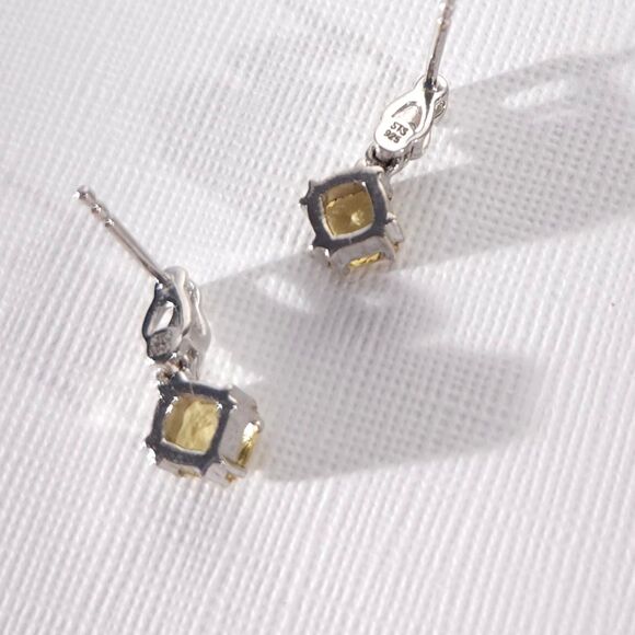 Golden Apatite Stud Earrings - Picture 5 of 6